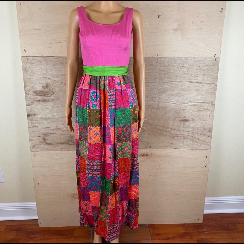 Vintage Marek New York Pink Floral Dress